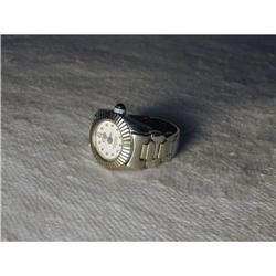 14K WG Diamond Ambassador Quartz Watch Ring #1366287