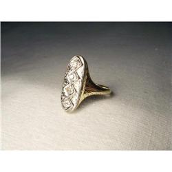 Rare Estate 14K YG Gold Diamond Marquise Ring #1366312