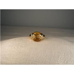 Rare Estate 14K YG Gold Cabochon Citrine Ring #1366318