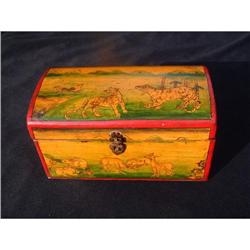 Antique Tibetan hand-painted box  #1366336