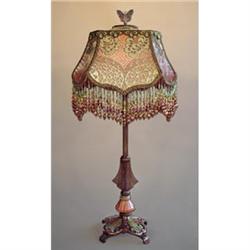 Custom Hand Beaded Asian Motif Lamp with #1366339