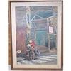 Image 1 : Painting of a flower vender signed Raleigh #1366343