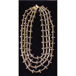 DeLillo multi strand and rhinestone necklace #1366345