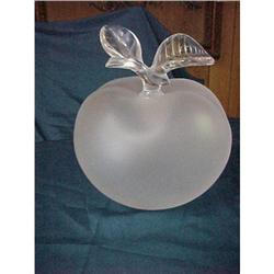 Striking Lalique Frosted & Clear Perfume Bottle#1366347