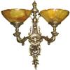 Image 1 : A pair of alabaster and bronze sconces #1366387