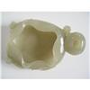 Image 1 : Chinese carved Celadon  jade Brushwasher #1366410