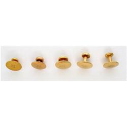 Collection of 18 Kt gold shirt studs #1366435