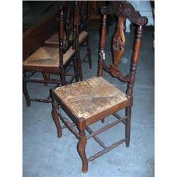 Set of 6 French Provencial rush chairs in #1366481