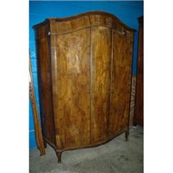 Italian burled walnut armoire #1366487