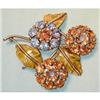 Image 1 : SANDOR Sterling, Enamel & Rhinestone Brooch #1366492