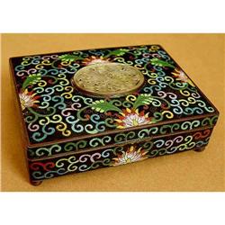 19c Chinese Cloisonne Enamel Jewelry Box #1366547