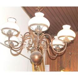 Antique  Gas converted   chandelier  #1366559