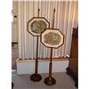 Image 1 : 1820-25 pair of Regency silk pole screens  #1377323