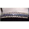 Image 1 : Estate Ceylon Sapphire Diamond & Ruby Bracelet #1377600