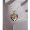 Image 1 : Estate Heart Mom Rose Diamond Locket Yellow #1377602