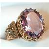 Image 1 : VICTORIAN Rose Gold & Amethyst Ring 14k #1377682