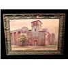 Image 1 : old 1919 Watercolor Southwest Village Painting #1377772
