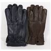 Image 1 : 2PK LADIES LEATHER GLOVES MEDIUM