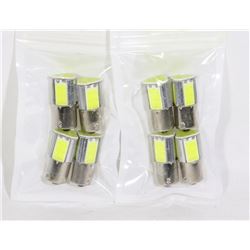 LOT OF 8 NEW RV/AUTO LED BULBS - COOL WHITE