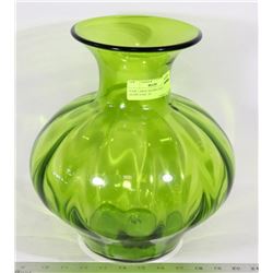 VASE LARGE DECORATIVE GREEN GLASS VASE- 36"
