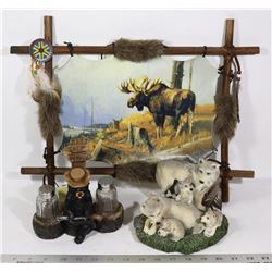 WILDLIFE DECOR LOT - THREE PIECES