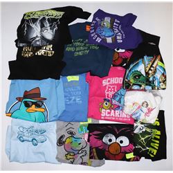 LOT OF 14 ASSORTED SIZE/ STYLE YOUTH T-SHIRTS