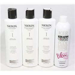12 OZ KERATIN COMPLEX BLOWOUT, 10 OZ NIOXIN