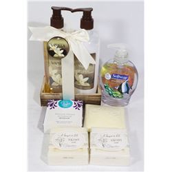 ASSORTED HAND AND BODY SOAPS