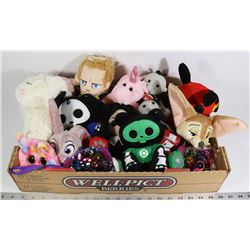 FLAT OF ASSORTED TY AND OTHER PLUSH TOYS