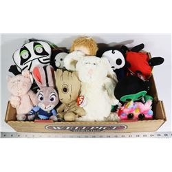 FLAT OF ASSORTED TY AND OTHER PLUSH TOYS