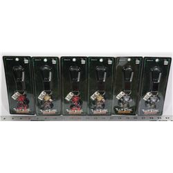 FLAT OF ASSORTED TEDDY SCARES KEY RING MASCOTS