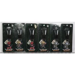 FLAT OF ASSORTED TEDDY SCARES KEY RING MASCOTS