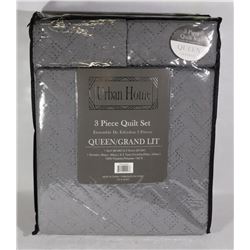 NEW URBAN HOME 3PC QUEEN SIZE QUILT SET