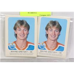 1983 WAYNE GRETZKY RED ROOSTER CARD X 2