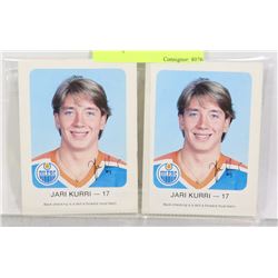 1983 JARI KURRI RED ROOSTER CARD X 2