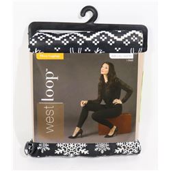 WEST LOOP LADIES FLEECE LEGGINGS (HOLIDAY PRINT)