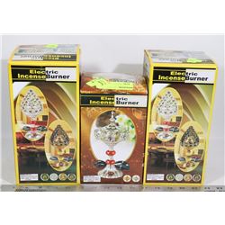 LOT OF 3 ELECTRIC INCENSE BURNERS