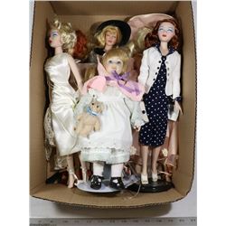 LOT OF 6 COLLECTOR DOLLS