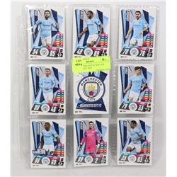 MANCHESTER CITY EU SOCCER CARDS SHEET 2020