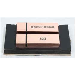 2 NEW REALHER MOISTURIZING LIPSTICKS - DEEP RED &