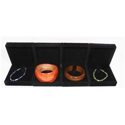 LOT OF 4 BRACELETS IN DISPLAYS