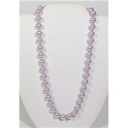 #36- PURPLE SEA SHELL PEARL NECKLACE 10mm/7.5"