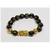 Image 1 : #200-BLACK OBSIDIAN PI XIU BRACELET 10mm/8"