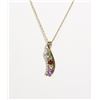 Image 1 : #138-TOPAZ/AMETHYST/GARNET NECKLACE/PENDANT