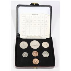 7 COIN SET CANOE DOLLAR 1977