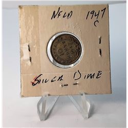 17)  NEWFOUNDLAND 1947 DIME, CIRCULATED