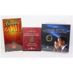 2001/04/11 RCM ISSUE $1, 50c and 25c COINS