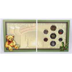 2006 COLOURED XMAS STOCKING 25c COIN SET