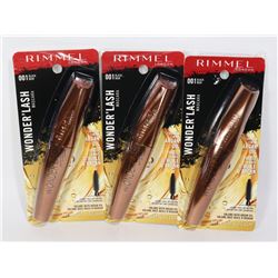 BUNDLE OF 3 RIMMEL WONDER LASH MASCARAS