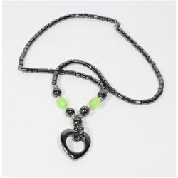 HEMATITE HEART NECKLACE